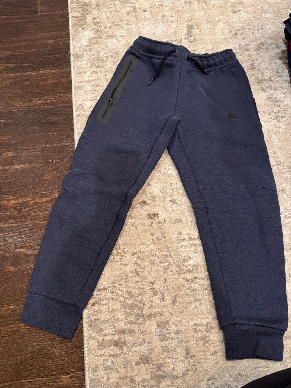 Nike Youth Dark Navy Fleece Joggers with Zipper Pocket